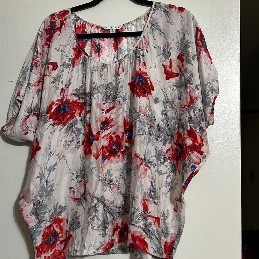 CAbi silk floral top